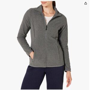 Women's Classic-Fit Full-Zip Polar Soft Fleece Jacket - Charcoal Heather - L